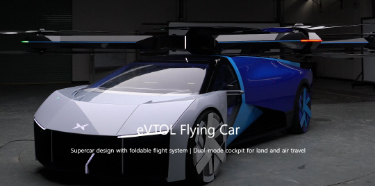 중국 샤오펑 계열사 에어로HT 홈페이지에 올라온 플라인카 이미지. 홈페이지 캡쳐